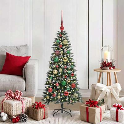 Kunstkerstboom met 150 LED Groen 120 cm PVC en Plastic en Staal