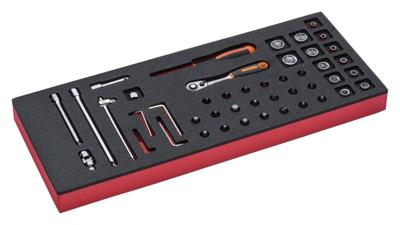 Bahco Foaminlay Fit&Go 1/3 met doppen en toebehoren 1/4" - 45-delig - FF1E2002 Bahco Foaminlay Fit&Go 1/3 met doppen en toebehoren 1/4" - 45-delig - FF1E2002