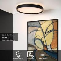 Lucide NURIA - Plafonnière - Ø 50 cm - LED 3 StepDim - 1x36W 2700K - Zwart - thumbnail