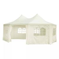 vidaXL Partytent achthoekig 6x4,4x3,5 m crème - thumbnail