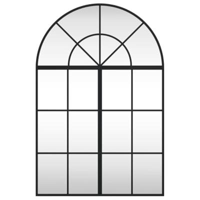 VidaXL Wandspiegel boog 60x90 cm ijzer zwart