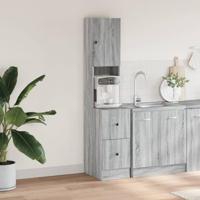 Keukenkast 35x50x180 cm bewerkt hout grijs sonoma eiken - thumbnail