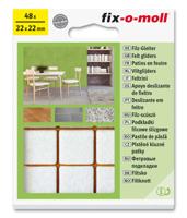 Fix-o-moll viltglijder Ø22mm 48st. wit - thumbnail
