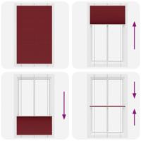 Pliss rolgordijn 120x200cm stofbreedte 119,4cm bordeauxrood - thumbnail