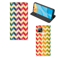 OPPO A15 | Hoesje met Magneet | Zigzag Multi Color - thumbnail