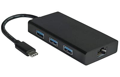 VALUE USB-C naar Gigabit Ethernet-converter + hub