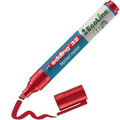 Edding 4-32002 Flipchartmarker 4-32002 Beitelpunt 1 - 5 mm Rood 1 stuk(s)