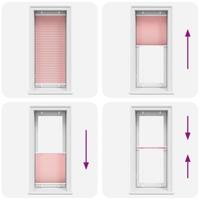 VidaXL Plissé rolgordijn 60x100 cm stofbreedte 59,4 cm polyester roze - thumbnail