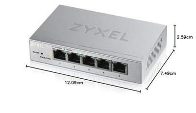 ZyXEL GS1200-5 Managed Gigabit Ethernet (10/100/1000) Zilver