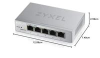ZyXEL GS1200-5 Managed Gigabit Ethernet (10/100/1000) Zilver - thumbnail