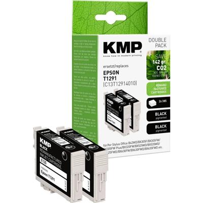 KMP Inktcartridge vervangt Epson T1291 Compatibel 2-pack Zwart E125D 1617,0021 KMP Inktcartridge vervangt Epson T1291 Compatibel 2-pack Zwart E125D 1617,0021