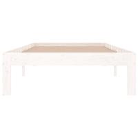 Bedframe massief hout wit 90x190 cm - thumbnail