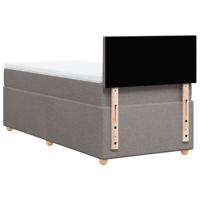 Boxspring met matras stof taupe 90x200 cm - thumbnail