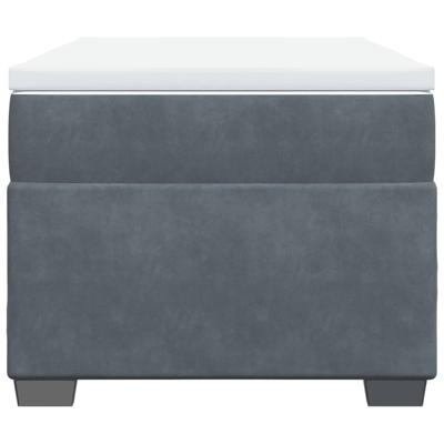 Boxspring met matras fluweel donkergrijs 90x200 cm - thumbnail