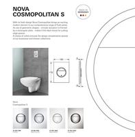 Grohe Bedieningsplaat Nova Cosmopolitan S WC DF 13x17,2 cm Chroom - thumbnail