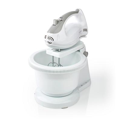 Nedis kahm110cwt handmixer 200 w 5-snelheden turbo-functie draaikom / 2 deeghaken / 2 kloppers grijs / wit Nedis kahm110cwt handmixer 200 w 5-snelheden turbo-functie draaikom / 2 deeghaken / 2 kloppers grijs / wit