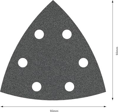 Bosch Accessories Best for Stone 2608605192 Deltaschuurpapier Met klittenband, Geperforeerd Korrelgrootte (num) 80 Hoekmaat 93 mm 5 stuk(s) - thumbnail