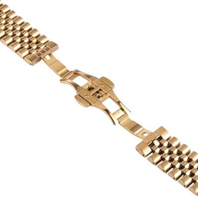 By Qubix - Stalen band - Goud - Compatible met Garmin Approach S12 / S40 / S42 - Compatible Garmin bandje - Bandbreedte: 20mm