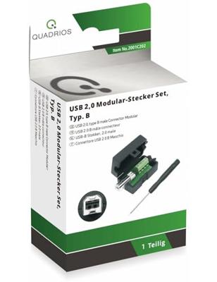 Quadrios 2001C202 USB 2.0 modulaire stekkerset, type B Stekker, recht 1 stuk(s)