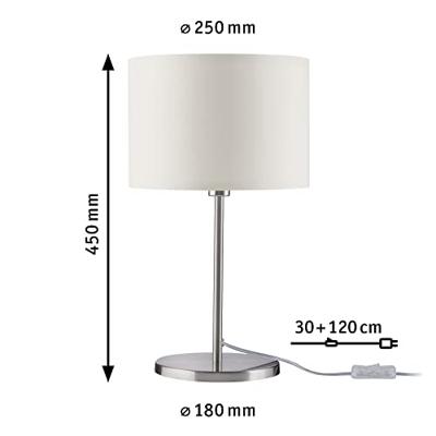 Paulmann Tessa 70923 Tafellamp LED E14 40 W Crème, IJzer (geborsteld)
