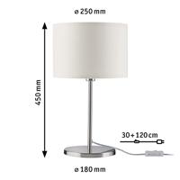 Paulmann Tessa 70923 Tafellamp LED E14 40 W Crème, IJzer (geborsteld) - thumbnail