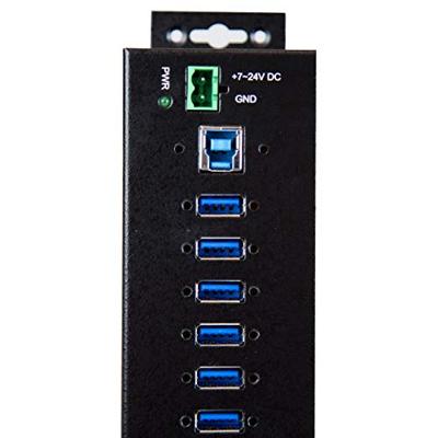 StarTech.com 10 Port Metalen Industriële USB Hub met Voedingsadapter - ESD & 350W Overspanningsbeveiliging - High Speed USB 3.1 Gen 1 5Gbps Hub - Monteerbaar op Din Rail, Muur of Bureau