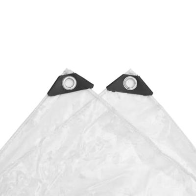 Doorzichtig zeildoek met zeilringen 2x10 m PVC Doorzichtig zeildoek met zeilringen 2x10 m PVC