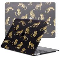 Lunso MacBook Air 13 inch (2018-2019) cover hoes - case - Leopard Black - thumbnail