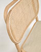 Kave Home Fauteuil 'Doriane' Eikenhout en Rotan, kleur Naturel - thumbnail