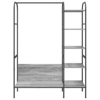 Kledingrek met plank Grijs 120 x 44 x 160 cm Bewerkt hout - thumbnail