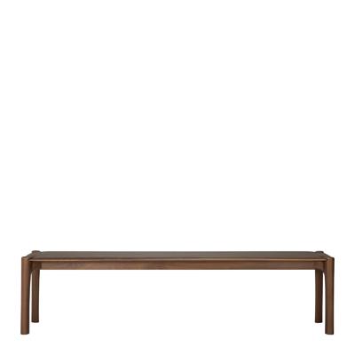 Ethnicraft Eetkamerbank 'PI' Gevernist Teakhout, 186cm, kleur Bruin