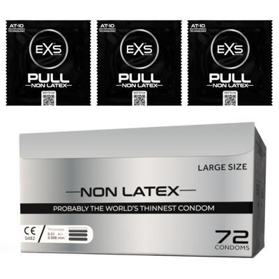 EXS Pull Large XL (60mm) Latexvrije Condooms Met Strip 72 stuks