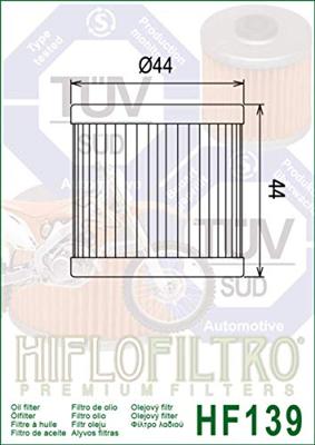 HIFLOFILTRO ölfilter oil filter hf-139