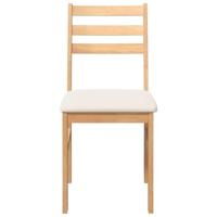 Eetkamerstoelen met kussens 2 st massief hout rubber - thumbnail