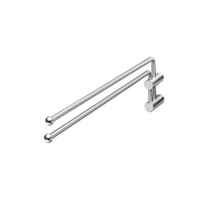 Handdoekhouder duo-gebogen draaibaar rvs gebo