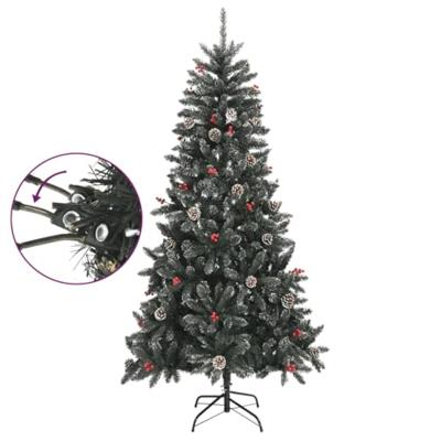 Kunstkerstboom met standaard 210 cm PVC groen