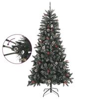 Kunstkerstboom met standaard 210 cm PVC groen - thumbnail