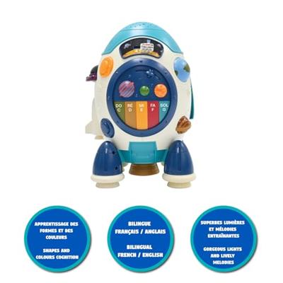 Lexiboek - Mijn raket met sterrenprojector - Ruimtekennis, quizzen, muziek... (Frans) Lexiboek - Mijn raket met sterrenprojector - Ruimtekennis, quizzen, muziek... (Frans)