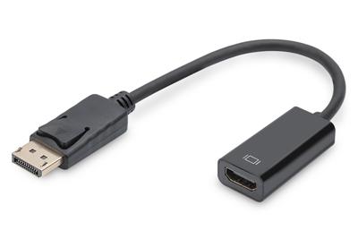 Digitus DisplayPort - HDMI DisplayPort HDMI Zwart kabeladapter/verloopstukje