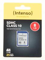 Intenso 3411460 SDHC-kaart 8 GB Class 10 - thumbnail