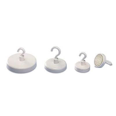 magnetoplan Magnetische haak 52625 (Ø) 25 mm Rond, Met haak Wit 1 stuk(s) 52625