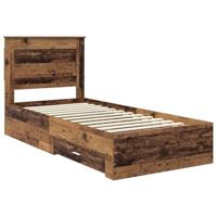 Bedframe met lade met hoofdeinde met opslag Bewerkt hout - thumbnail