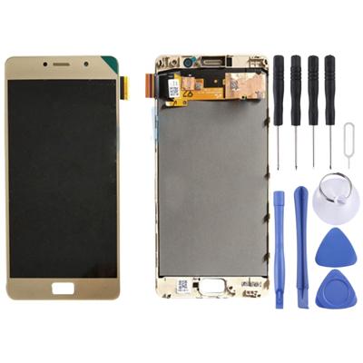 LCD-scherm en digitizer volledige montage met frame voor Lenovo Vibe P2/P2a42/P2c72 (goud)