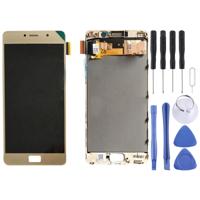 LCD-scherm en digitizer volledige montage met frame voor Lenovo Vibe P2/P2a42/P2c72 (goud) - thumbnail