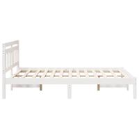 Bedframe met hoofdeinde Wit 120 x 190 cm Grenenhout - thumbnail