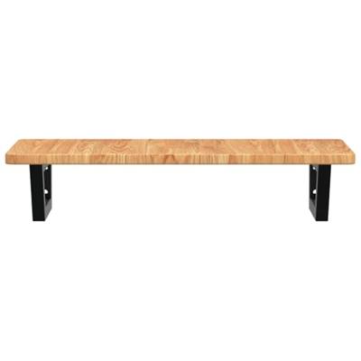 Badkamer wandschap staal en massief eikenhout