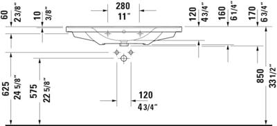 Wastafel Duravit D-Neo Met Overloop Kraanvlak 1 Kraangat 100.5 cm Hoogglans Wit Duravit - thumbnail