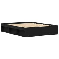 Bedframe zonder matras 160x200 cm bewerkt hout zwart eikenkleur - thumbnail