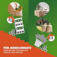 Steekwagen Zilver/Zwart aluminium 80kg voor Trap in hoogte verstelbaar - thumbnail