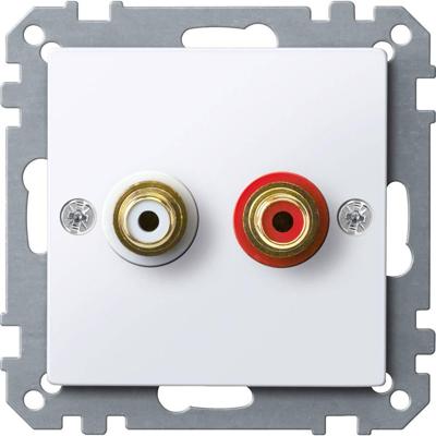 Merten MEG4350-0325 Luidsprekerstekkerdoos System M Wit 1 stuk(s)